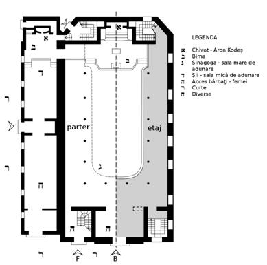 Plan Sinagoga Mare din București